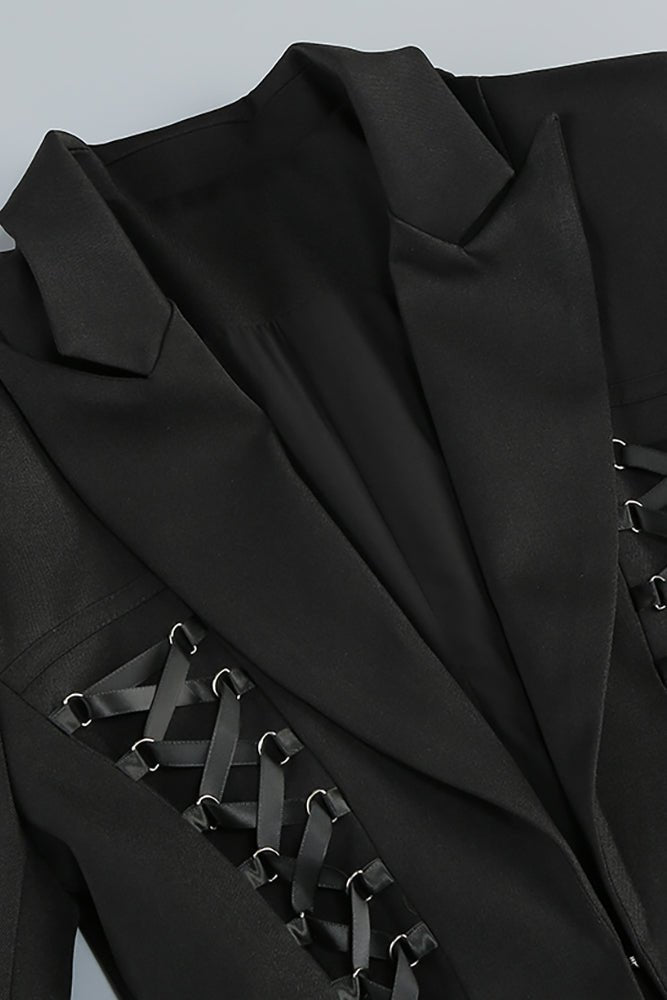 V Bağcıklı Blazer - Phentora
