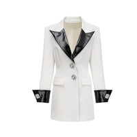 Aurora Siyah - Beyaz Blazer Elbise - Phentora