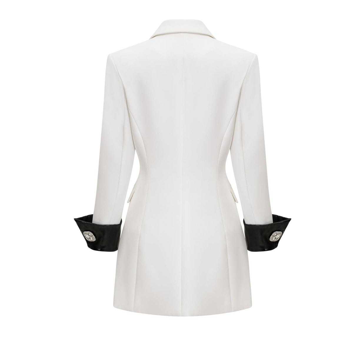Aurora Siyah - Beyaz Blazer Elbise - Phentora