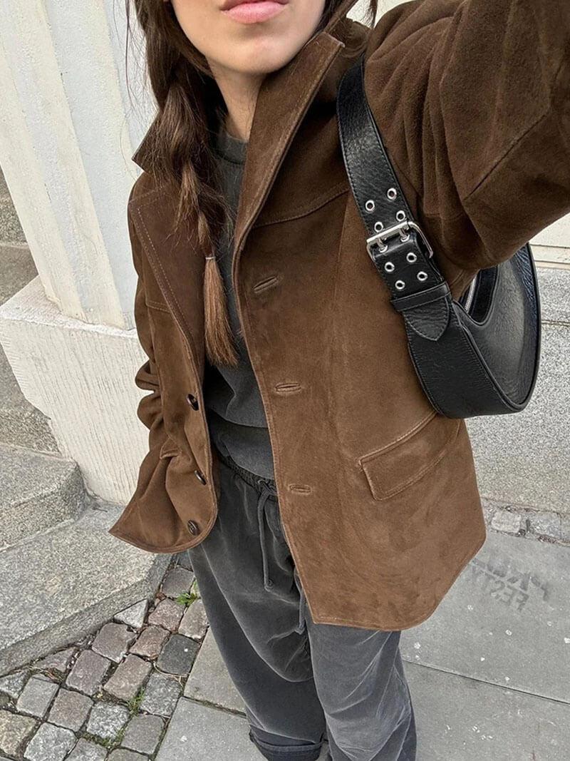 Celine Suni Süet Ceket - Phentora