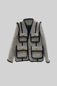 Çizgili Tüvit Blazer - Phentora